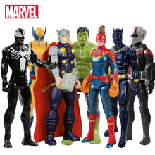 Carregar imagem no visualizador da galeria, 30cm Marvel Avengers Venom Hulk Black Panther Ant Man Captain America Thor Wolverine Thanos Action Figure Kid Toy For Children