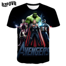 Carregar imagem no visualizador da galeria, Summer Children Avenagers Cartoon T Shirts Boys Girls Avengers T Shirt Kids Pokemon T-shirts Summer Clothes 3-14Y