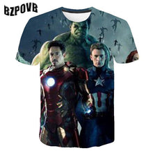 Carregar imagem no visualizador da galeria, Summer Children Avenagers Cartoon T Shirts Boys Girls Avengers T Shirt Kids Pokemon T-shirts Summer Clothes 3-14Y