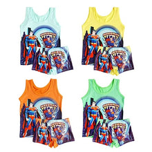 Carregar imagem no visualizador da galeria, Hot Marvel Kids Clothing Summer Cartoon sleeveless T-shirt Children Vest Spiderman Superman T shirts Panties Boxers Briefs set
