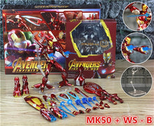 Carregar imagem no visualizador da galeria, Marvel 6&quot; Iron Man MK50 HT Weapons Set Action Figure Ironman Nano Mark 50 85 KOs SHF Avengers Endgame Infinity War Hot Toys Doll
