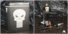 Carregar imagem no visualizador da galeria, One:12 Marvel Punisher Frank Castle 6&quot; Action Figure 1/12 1:12 Comic Movie Toys Doll With Windbreaker Coat Black Suit
