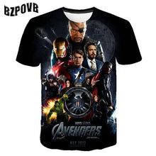 Carregar imagem no visualizador da galeria, Summer Children Avenagers Cartoon T Shirts Boys Girls Avengers T Shirt Kids Pokemon T-shirts Summer Clothes 3-14Y
