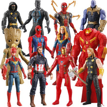 Carregar imagem no visualizador da galeria, Marvel Avengers Spiderman Iron Man Hulk Black Panther Captain America Thanos Doctor Strange Thor Action Figures Model Toy
