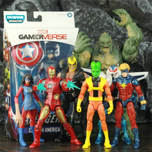 Carregar imagem no visualizador da galeria, Marvel Legends Avengers Gamerverse Captain America Iron Man Ms. Marvel Mar-Vell MACH-I RAGE Leader 6&quot; Action Figures Toys Doll

